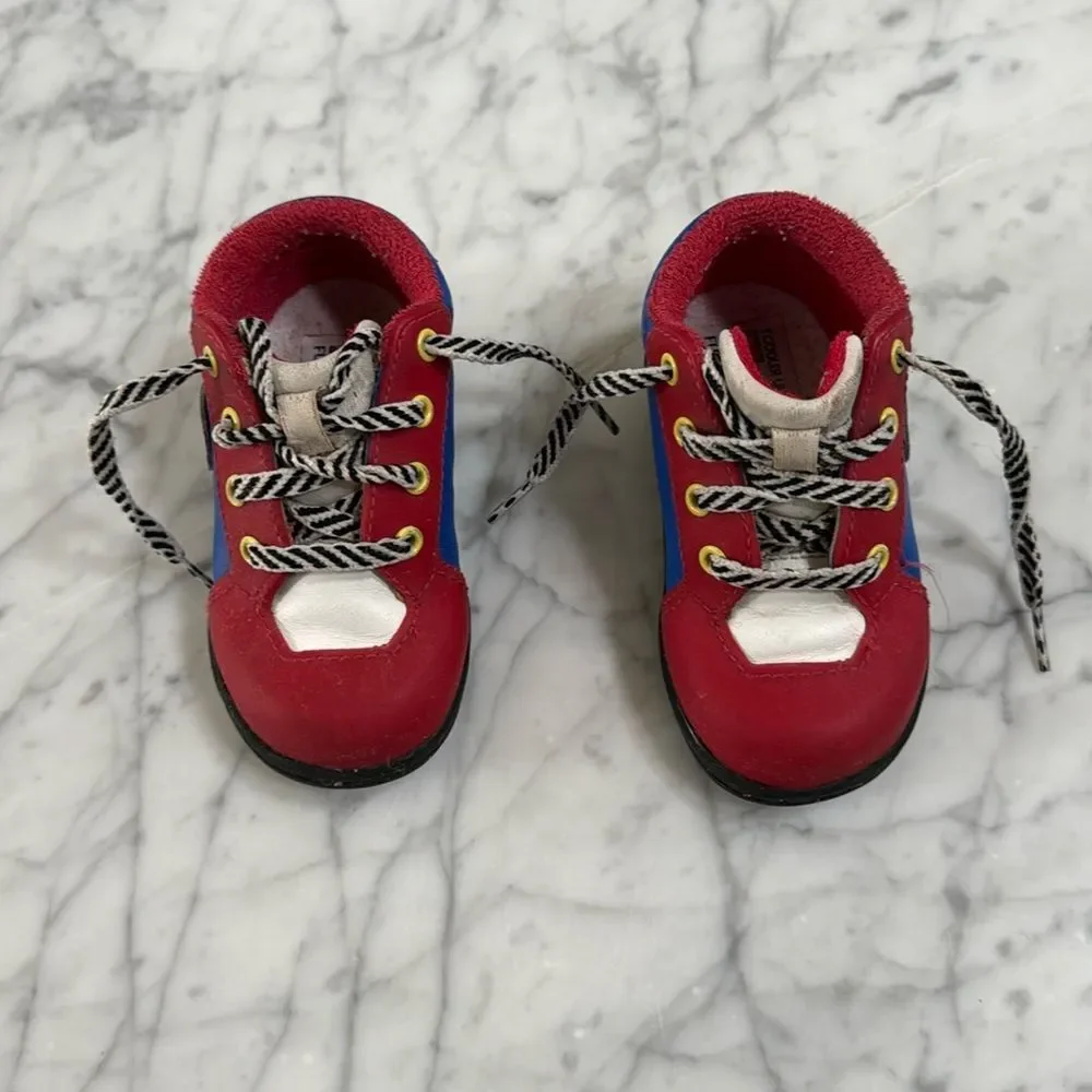 Vintage Leather ColorBlock Walking Shoes Sz 5